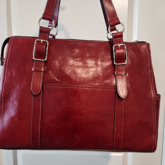 Vintage Fossil Red Leather work bag - Picture 4 of 9